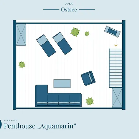 Prora Platinum Penthouse Aquamarin *
